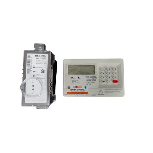 HXP100DII - MBUS - Single Phase, Split keypad prepaid meter, DIN Rail MBUS wired Comms