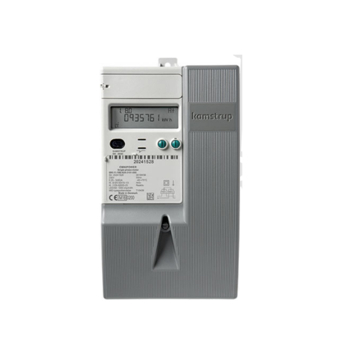 Kamstrup OMNIPOWER® single Phase meter direct connect. SMART disconnect breaker, RF, Class 1, 4Q, Battery & Supercap