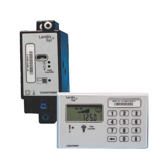 Landis & Gyr - Split Single Phase meter - Power-Rail, Pilot Wire, 80A, Ver 14, with MOV (Metal Oxide Varistor) + Shroud (for power-rail) no communications